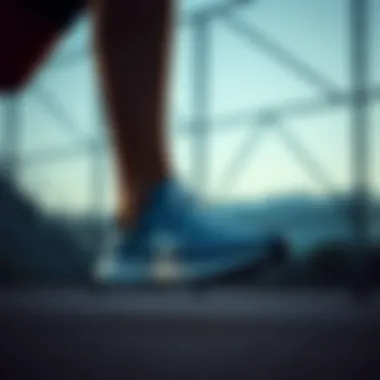 An athlete demonstrating proper footwear while engaging in a sport activity.