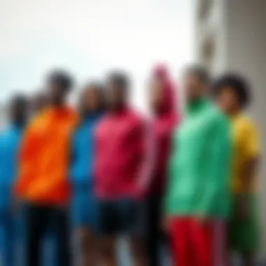 Group of diverse individuals wearing Adicolor sportswear