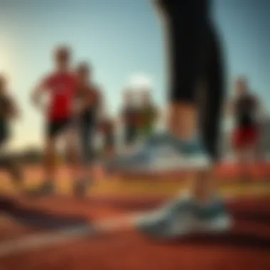 Athletic Performance with Adidas Footwear Group of athletes wearing Adidas shoes