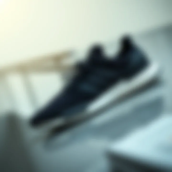 The Elegance of Black Adidas Footwear Stylish black Adidas shoes on a sleek surface