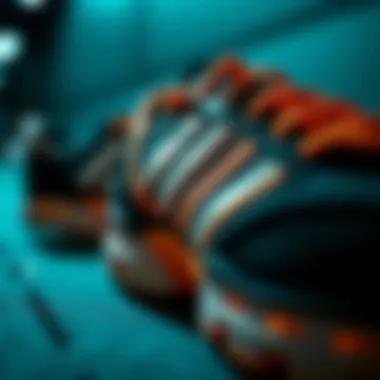 Close-up of innovative technology in Adidas shoes