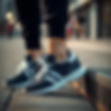 Versatile styling options with Adidas black striped shoes