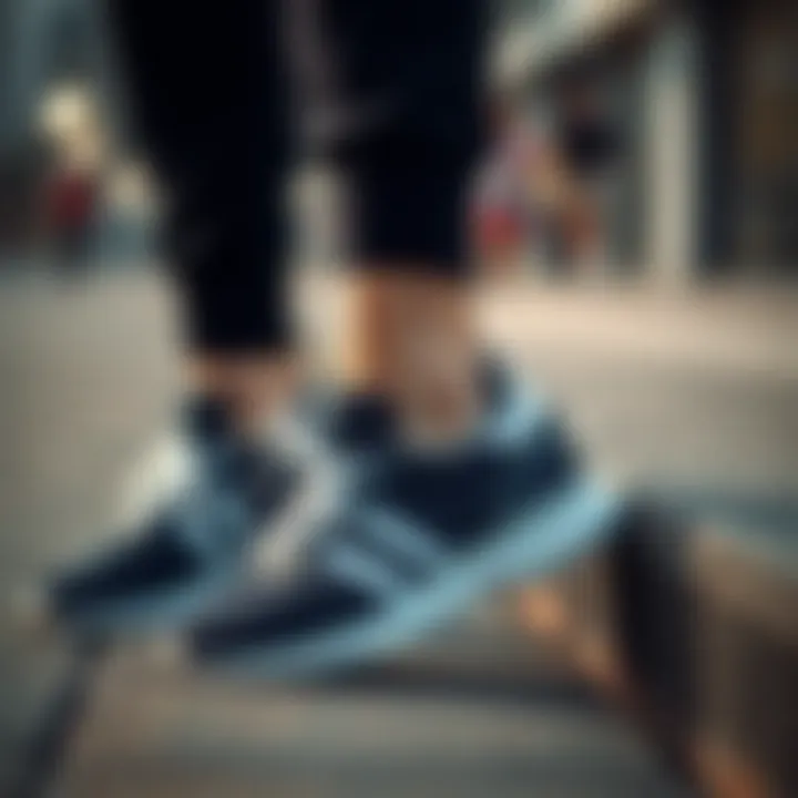 Versatile styling options with Adidas black striped shoes