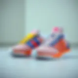 Vibrant Adidas athletic shoes showcasing dynamic colors