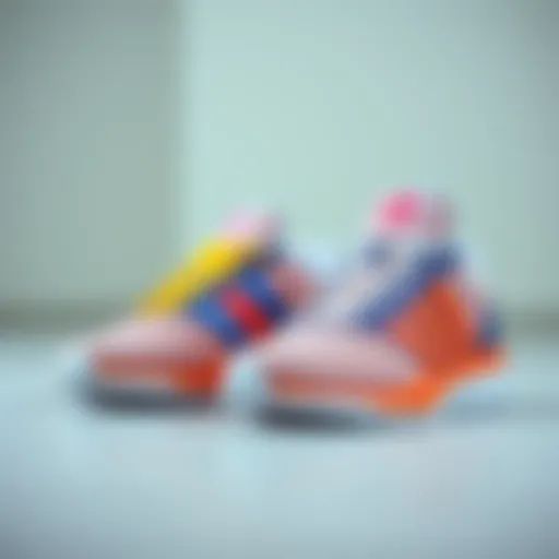 Vibrant Adidas athletic shoes showcasing dynamic colors