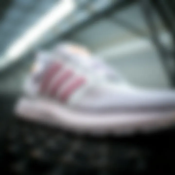 Material Quality in Adidas Footwear Close-up of Adidas footwear materials