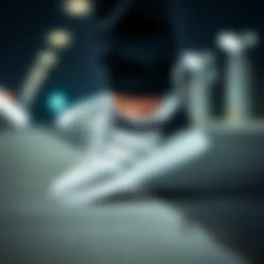 Detailed view of the sleek design elements of the adidas Nite Jogger