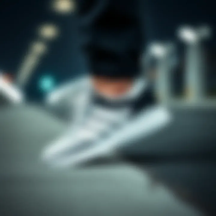 Detailed view of the sleek design elements of the adidas Nite Jogger