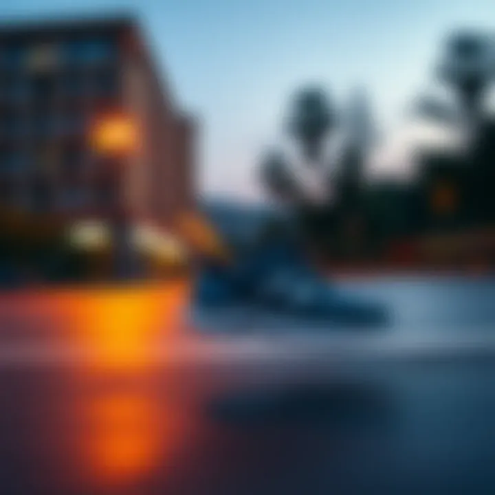 Dynamic action shot of the adidas Nite Jogger in motion during a run