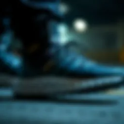 Close-up of the adidas Niteball shoe showcasing its unique design