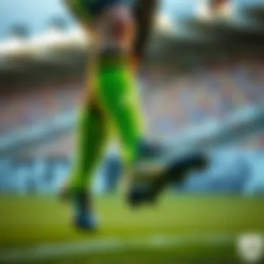 A dynamic action shot of an athlete wearing adidas Predator Freak Elit FG on the field