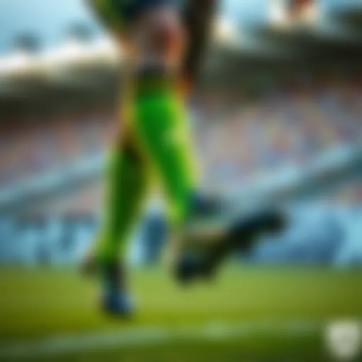 A dynamic action shot of an athlete wearing adidas Predator Freak Elit FG on the field