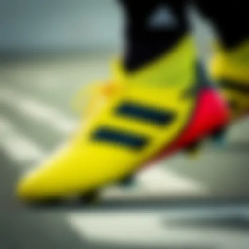 Close-up view of adidas Predator Freak Elit FG showcasing its innovative design elements