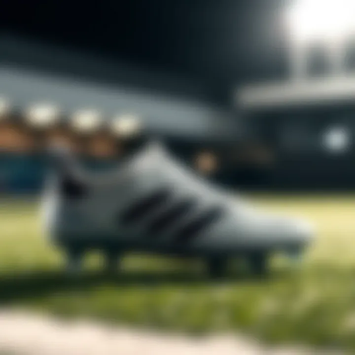 Elegant Silhouette of Adidas Predator Cleats Side profile of Adidas Predator cleats highlighting the elegant silhouette.