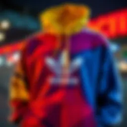 Colorful Adidas sweatshirt showcasing vibrant design