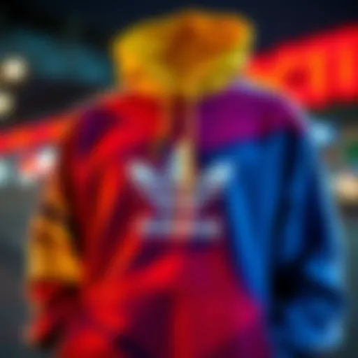 Colorful Adidas sweatshirt showcasing vibrant design