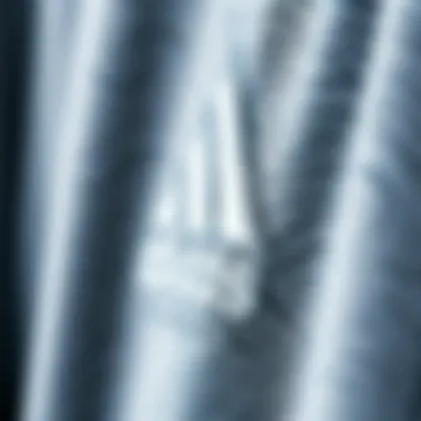 Detail view of fabric texture on Adidas sweatshirt
