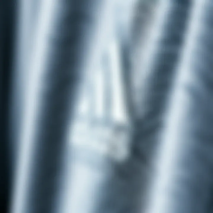 Detail view of fabric texture on Adidas sweatshirt