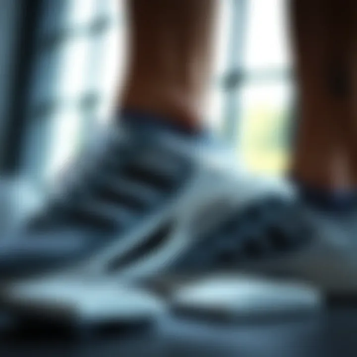 Close-up view of the cushioning technology in Adidas Runfalcon shoes