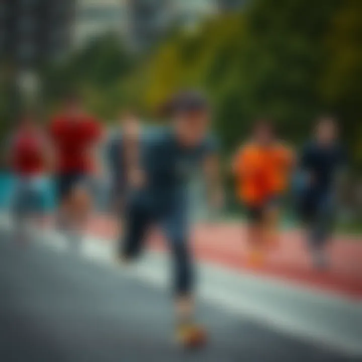 Athletes engaging in various sports activities wearing Adidas Runfalcon