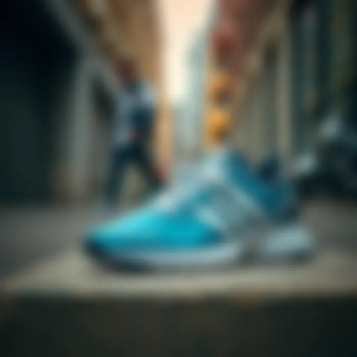 Stylish arrangement of Adidas Runfalcon in an urban setting