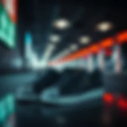 Classic black Adidas Superstar shoes on a stylish background