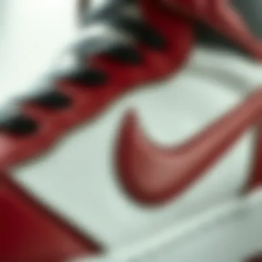 Close-up of Air Jordan 1 design details