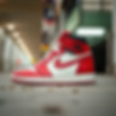 Stylish Air Jordan 1 in urban setting
