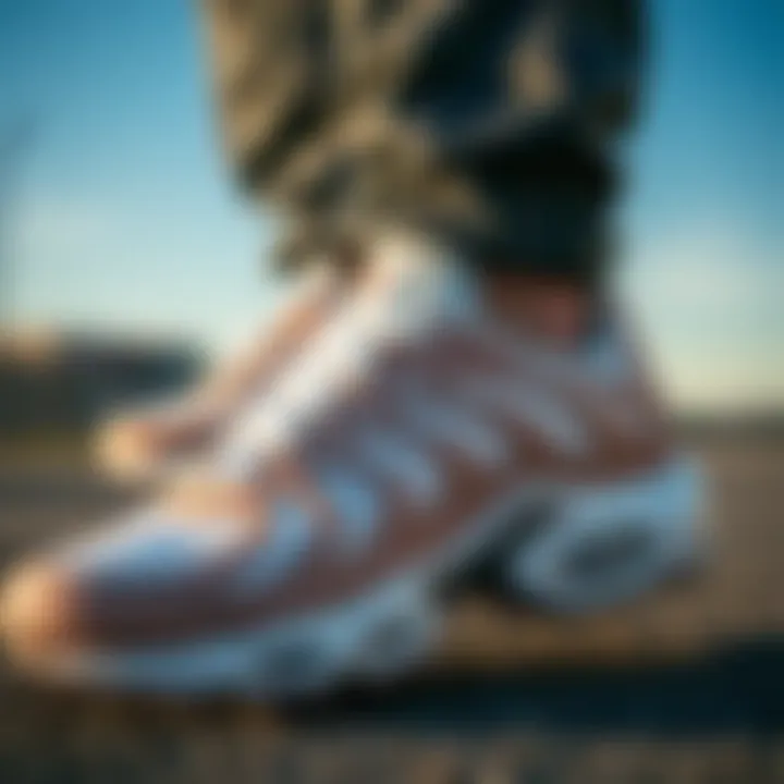 Close-up of the cushioning technology in Air Max Plus
