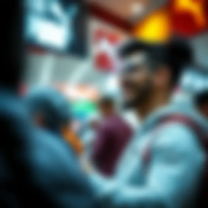 Customer enjoying the shopping experience at a Puma outlet