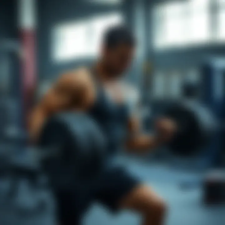 Post-Weightlifting Cardio Session Athlete engaging in a dynamic cardio workout post lifting.