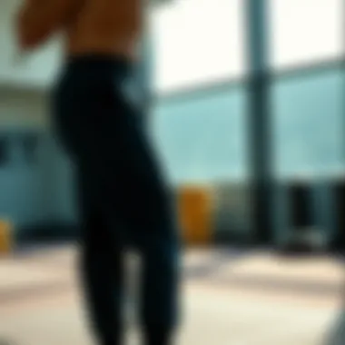 Performance in Polyester Joggers During Workouts Athlete wearing polyester joggers during an intense workout