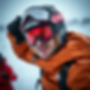 Athlete enjoying winter sports with thermal gear