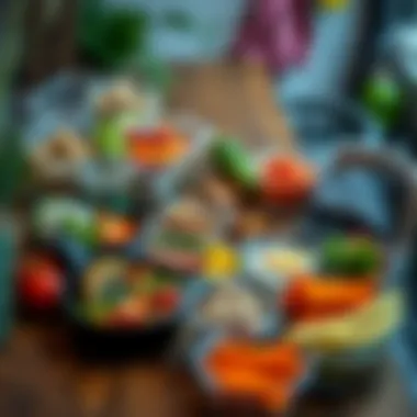 Meal Preparation for Optimal Health A well-organized meal prep setup showcasing balanced meals.