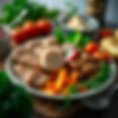 Healthy meal plan including lean proteins and vegetables