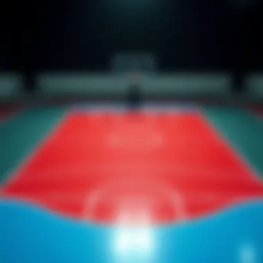 Basketball court layout showcasing key areas