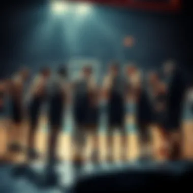 Team huddling together during a game