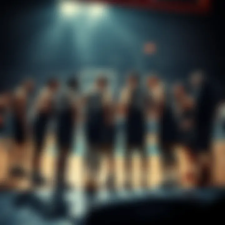 Team huddling together during a game