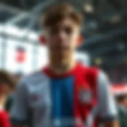 Illustration of a young fan wearing a Beşiktaş jersey