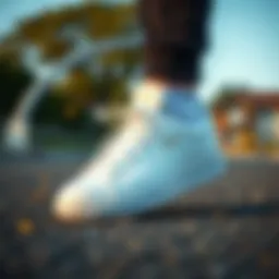 Stylish white Puma shoe designed for active lifestyles