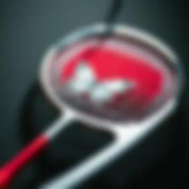 Close-up of Butterfly Silver Racket showcasing its sleek design and craftsmanship