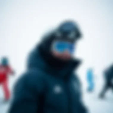 Winter sports enthusiasts in warm gear