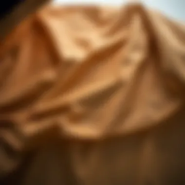 Close-up of high-quality raincoat fabric