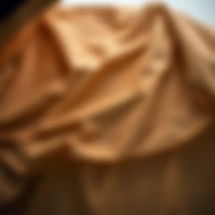 Close-up of high-quality raincoat fabric