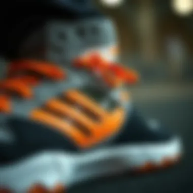 Innovative Features of Jump Sports Shoes Close-up of jump sports shoe features and materials