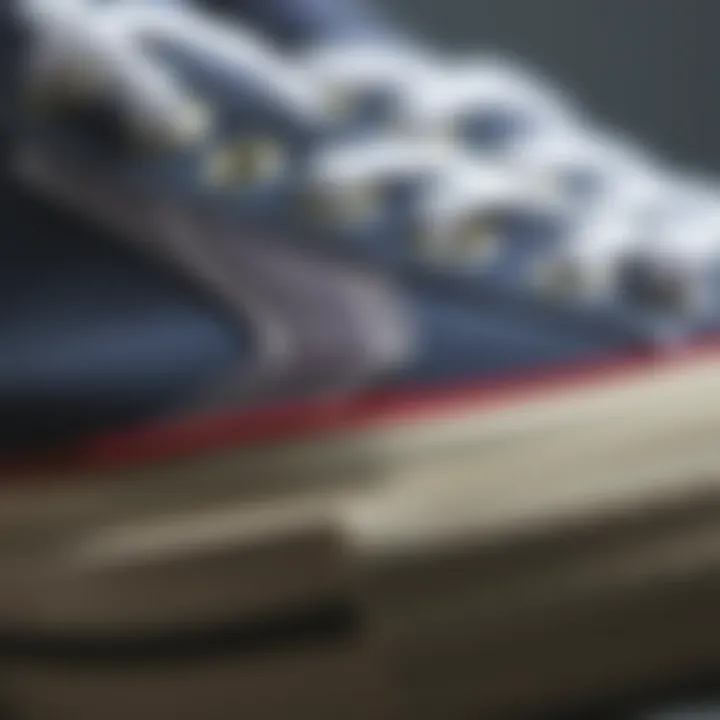 Quality Details of Converse Chuck 70 Plus Close-up of the Converse Chuck 70 Plus highlighting its stitching and materials