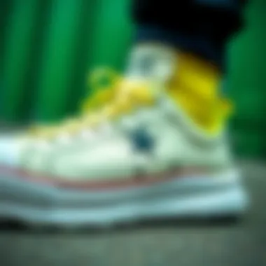 Close-up of Converse Runstar design details