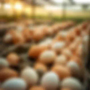 A farm scene illustrating egg production, a natural resource of vitamin D