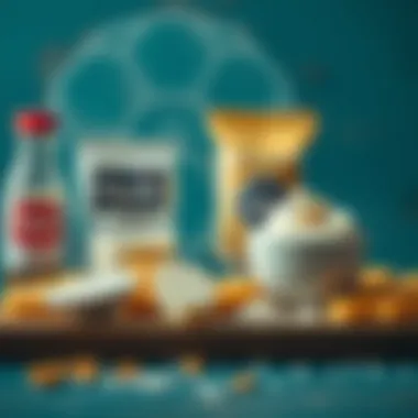 A selection of fortified dairy products enhancing vitamin D intake