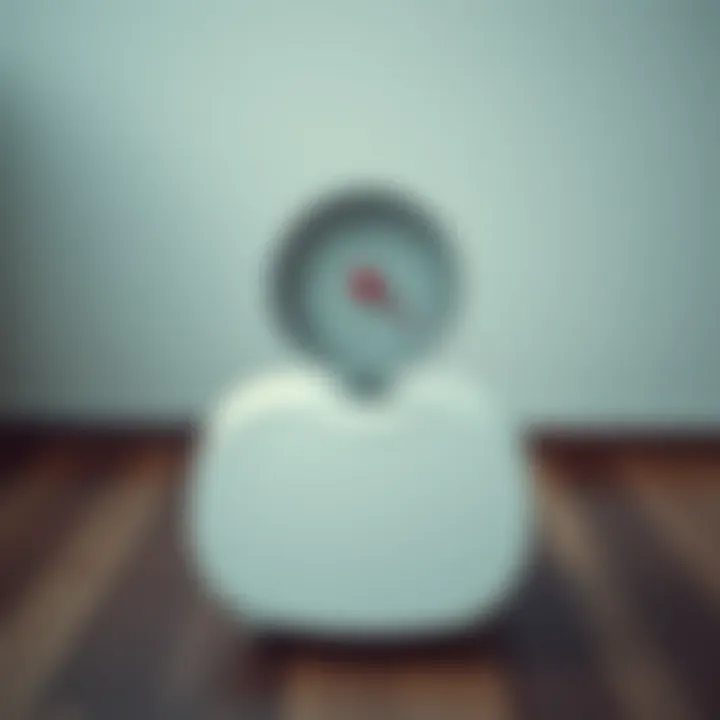 A scale showing a balanced weight